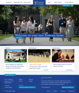 Pomona Homepage Design