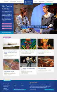 The Arts @ Pomona Landing Page