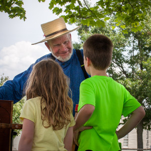 Jim explaining the organ